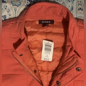 Torrid Coral Quilted Jacket